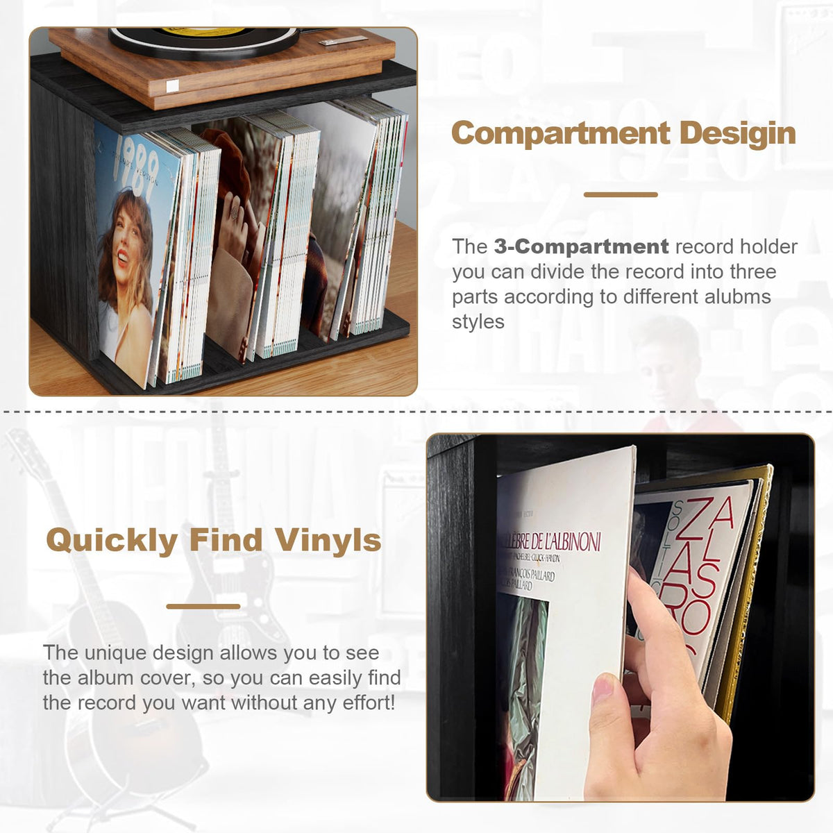 Emfogo vinyl crate features quick assembly for a hassle-free setup in minutes.