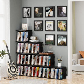Emfogo vinyl stand highlights sturdy materials ensuring longevity and wobble-free display.