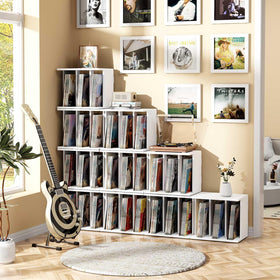 Emfogo stand with turntable on top demonstrating secure playback placement