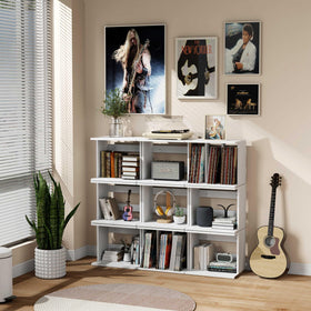 Emfogo wall-mounted stand in living room saving floor space and looking tidy