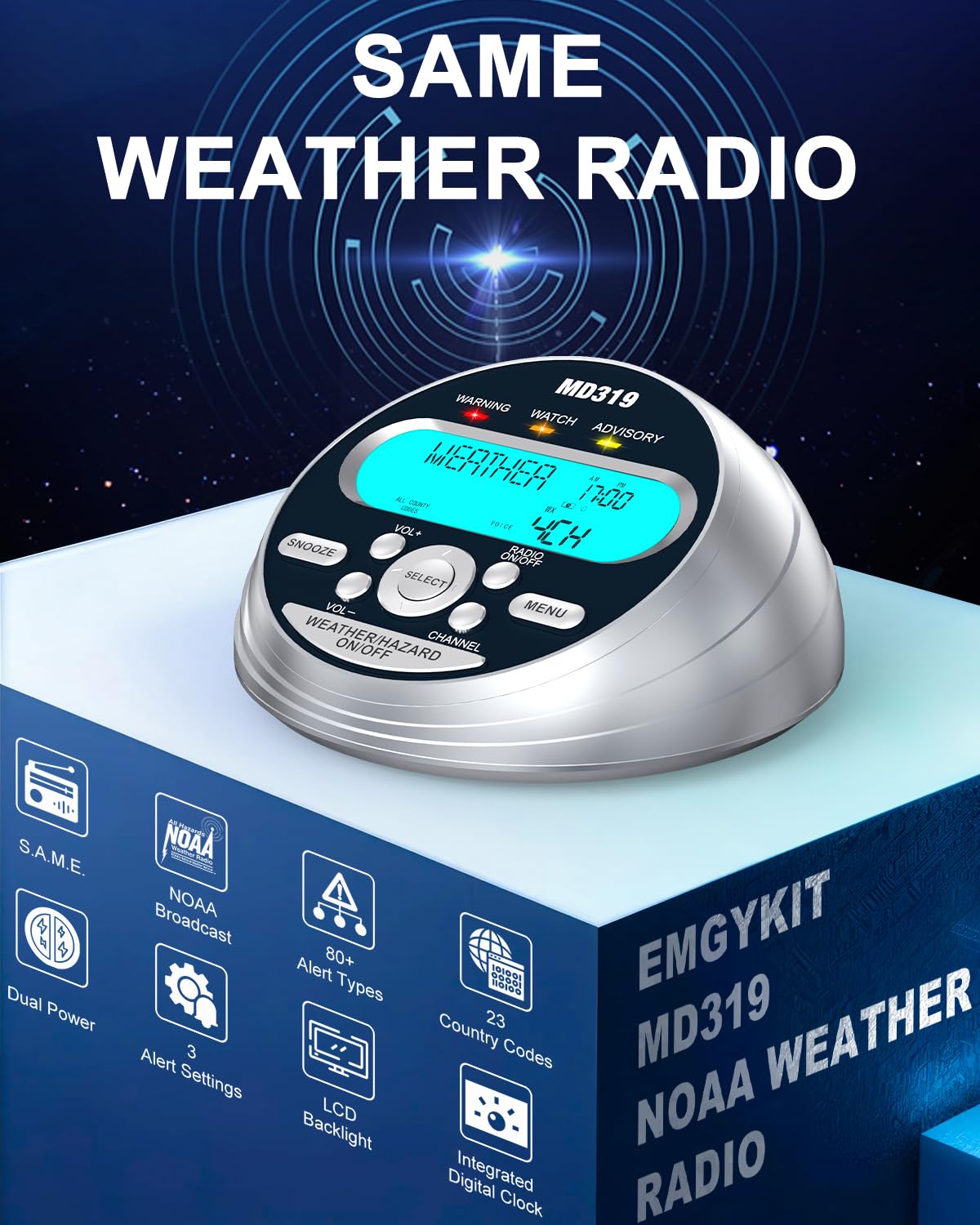 Emgykit MD319 LED warning light strobe showing color-coded visual emergency alerts