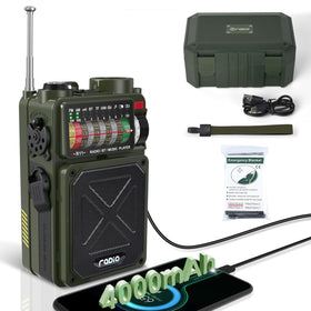 Emgykit R11 front view showing radio and speaker for reliable audio