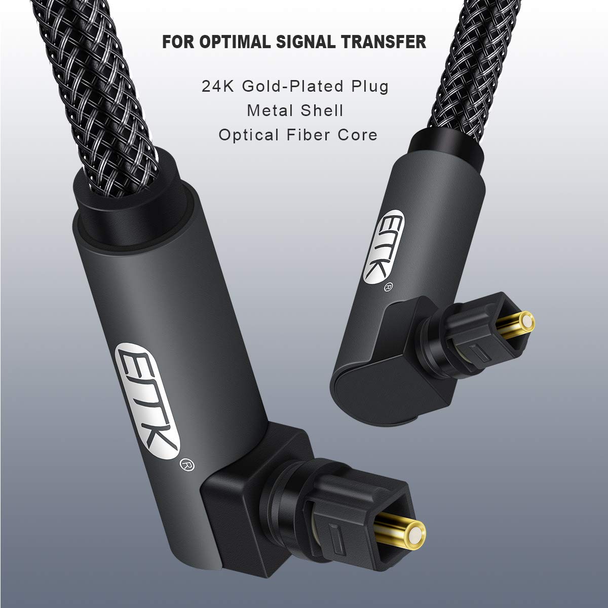 EMK 6.0 mm od Toslink cable balances durability with flexibility