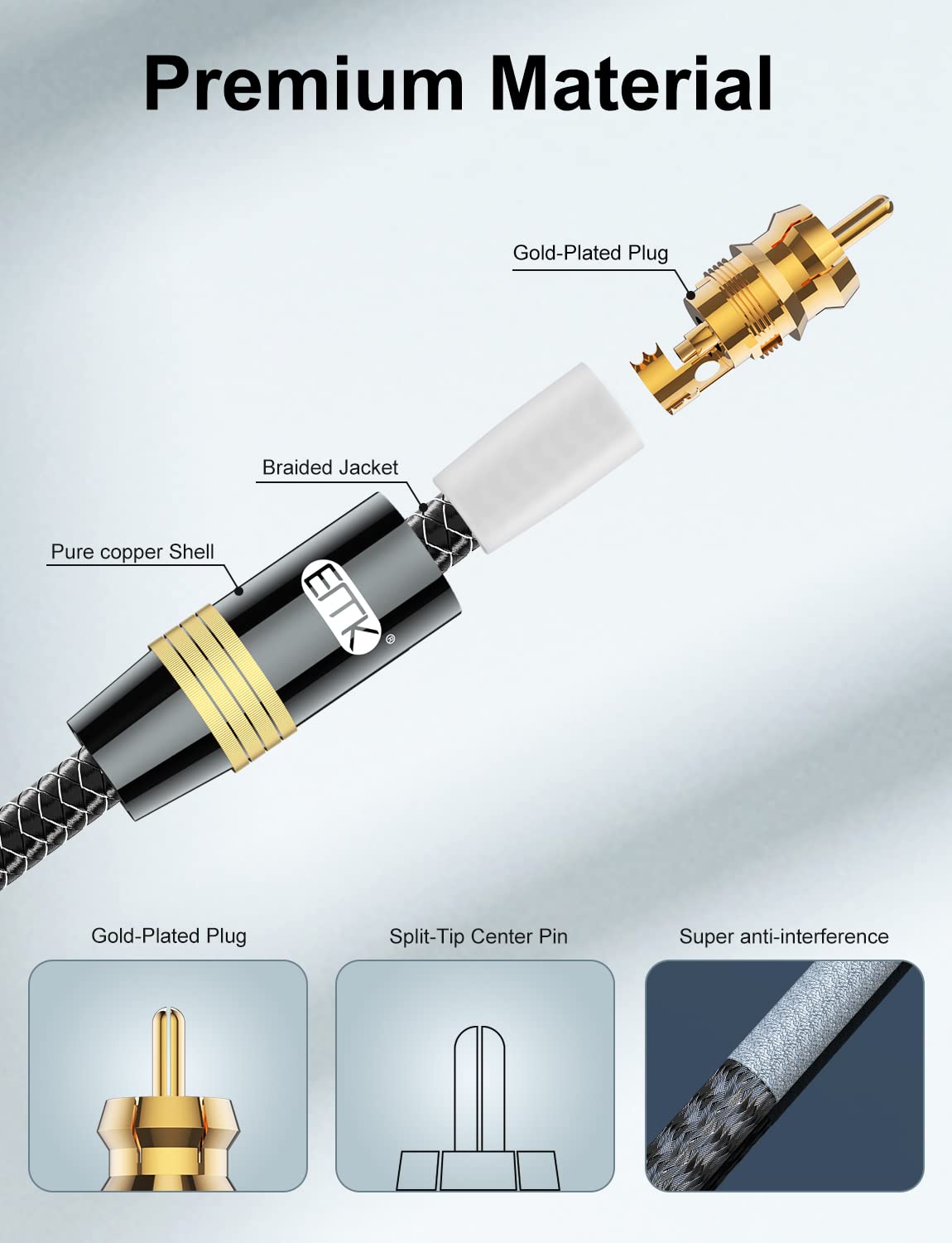 EMK dielectric insulation highlighted to support stable, low-loss playback.