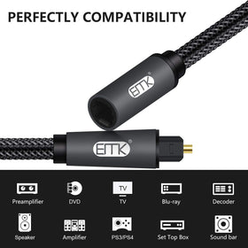 EMK female jack detail with tight fit to prevent signal loss