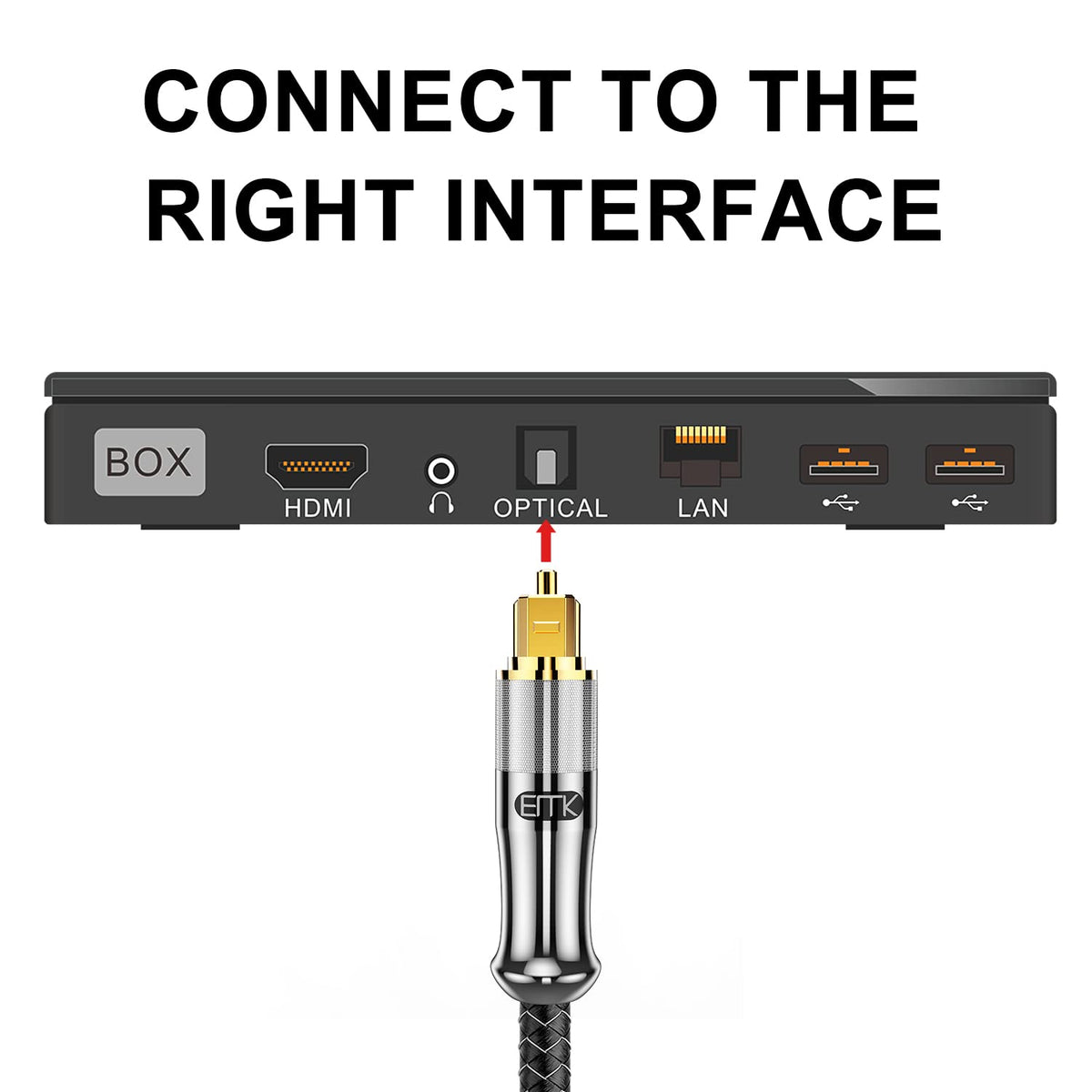 EMK fiber optic core delivers high-speed, low-distortion audio.