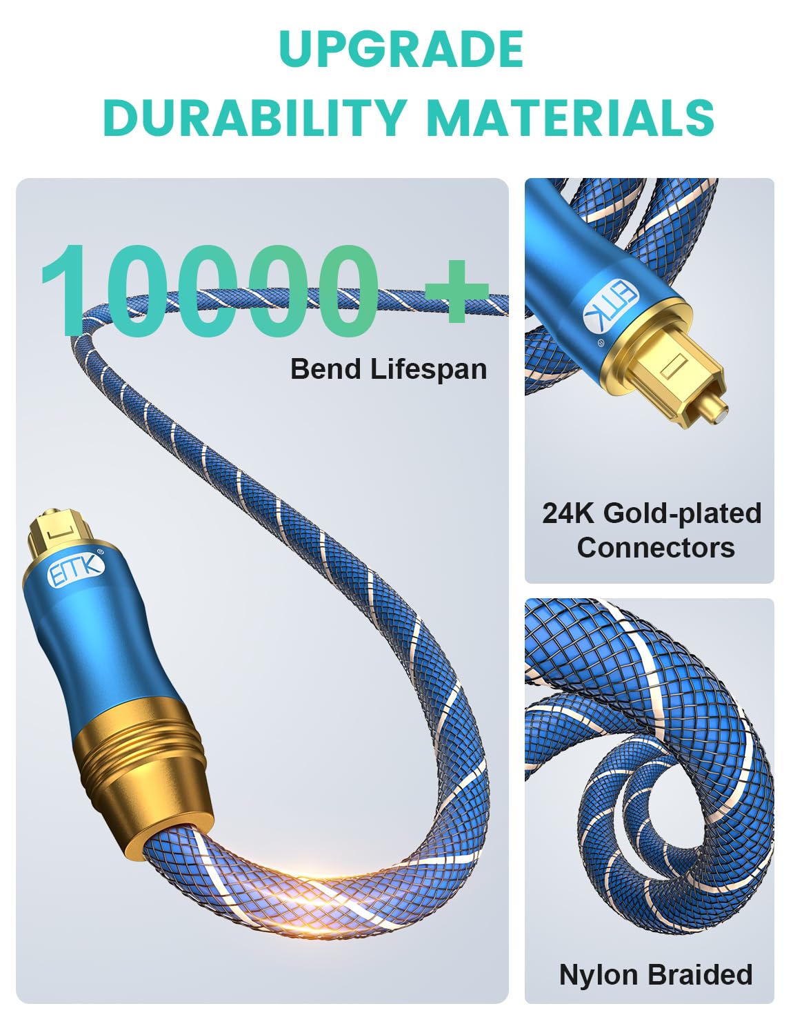 EMK cable beside ruler showing 33ft/10m scale for planning installations