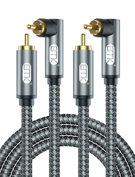 EMK pack of two laid flat showing two cables for stereo or multi-device use