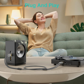 EMK 2ft RCA cable ideal length for compact hi-fi or home theater use