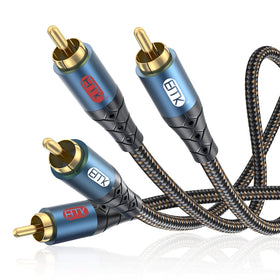 EMK 2RCA to 2RCA cable with gold-plated connectors for premium stereo sound.