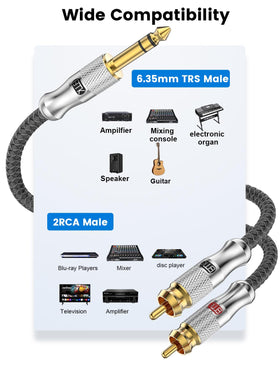 EMK close-up of gold-plated RCA connector for reliable signal transfer