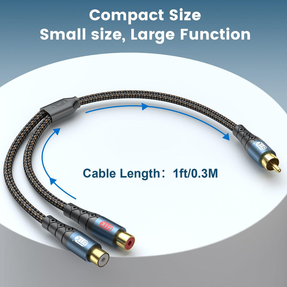 EMK 1ft length keeps cables tidy while routing signals smoothly.