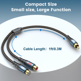EMK 1ft length keeps cables tidy while routing signals smoothly.