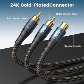 Foil shielding on the EMK splitter reduces interference for clearer sound