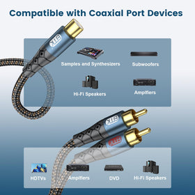 Gold-plated EMK connectors ensure reliable signal transfer in home audio setups