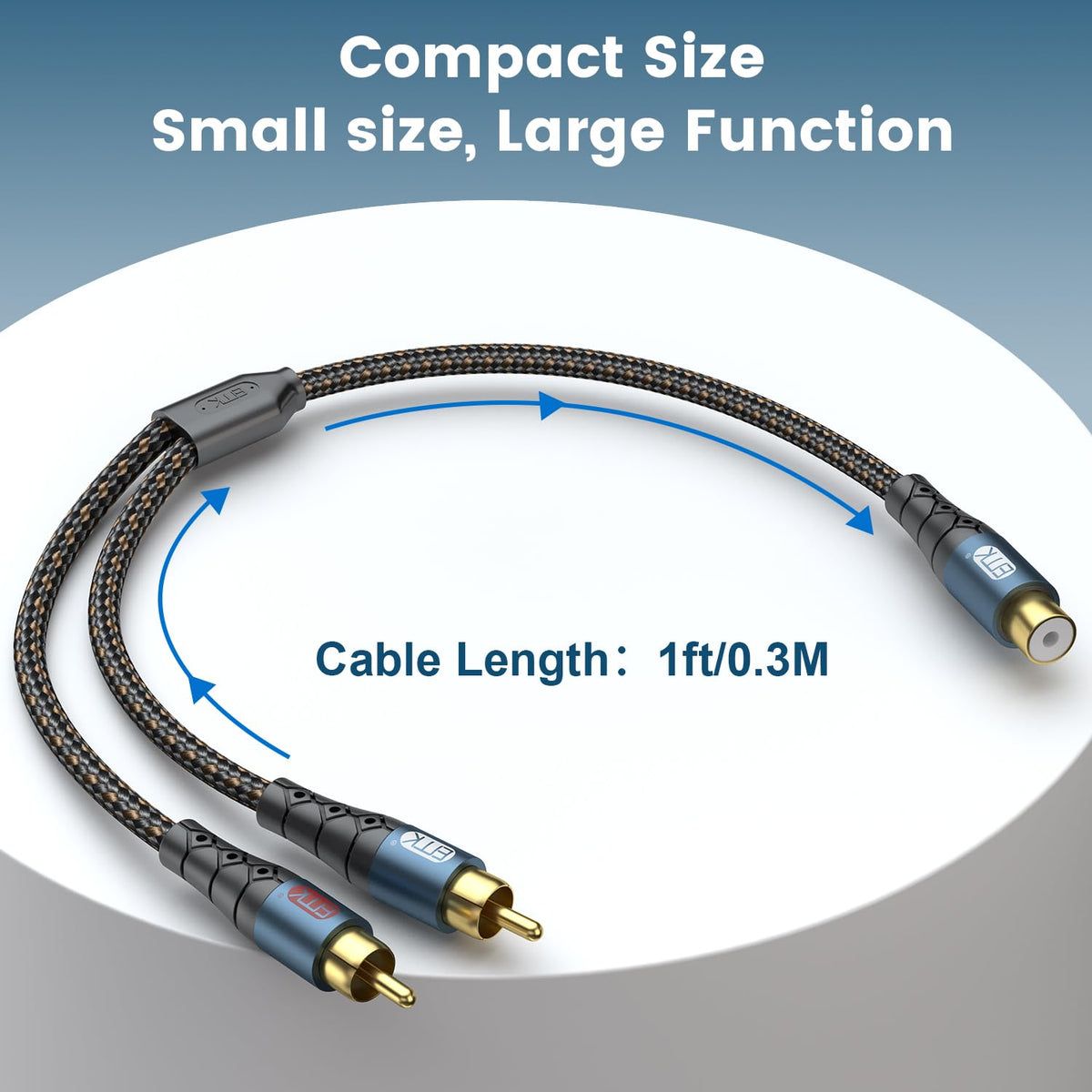 EMK backs this RCA splitter with a lifetime warranty for peace of mind