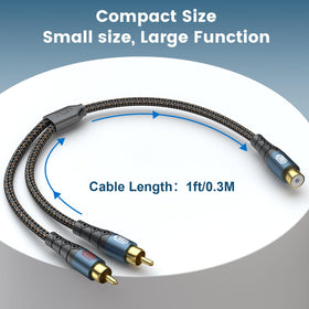EMK backs this RCA splitter with a lifetime warranty for peace of mind