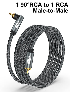 EMK subwoofer cable with gold-plated connectors for durable, clear bass transmission.