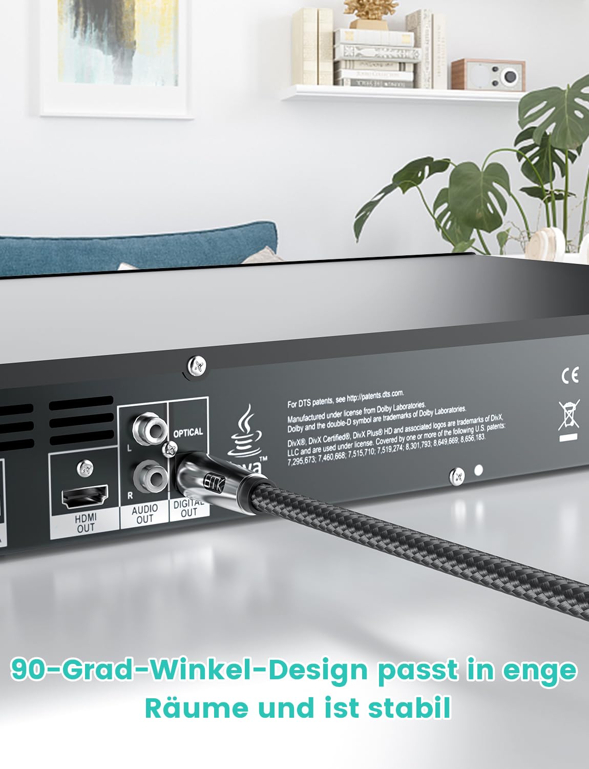EMK universal compatibility with Blu-ray players, consoles, and TVs