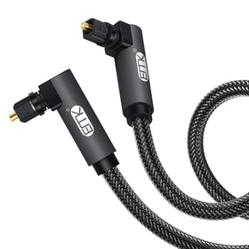 EMK upgraded 90-degree Toslink cable for clutter-free home theater audio