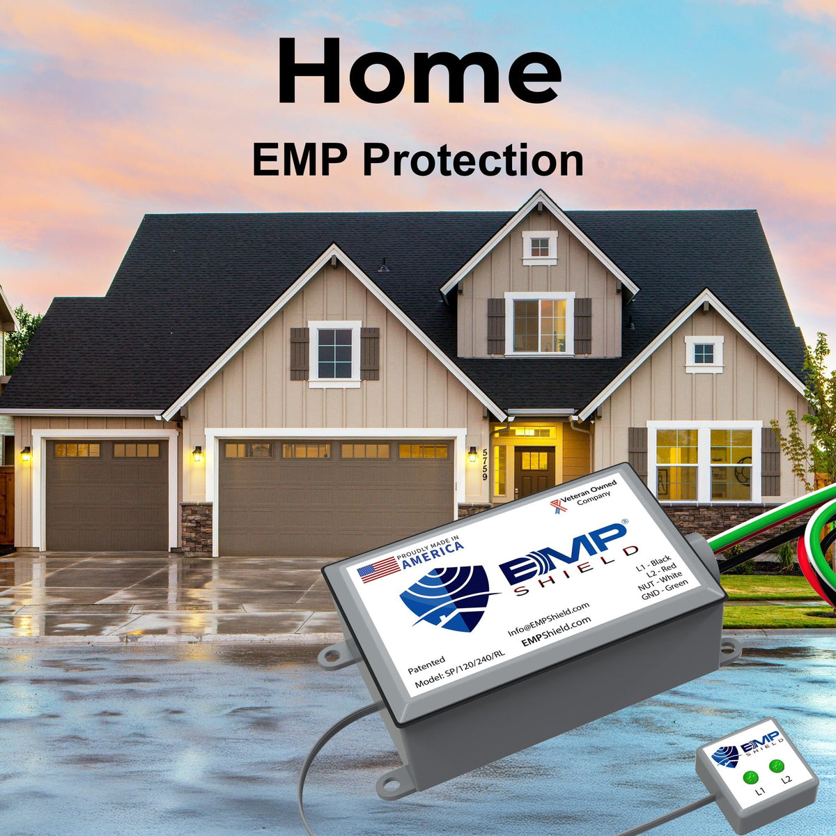 EMP Shield concealed model installation showing flush mounted box for clean discreet protection