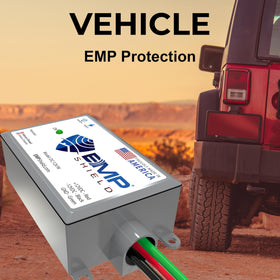 EMP Shield car wiring setup secures 12V protection against spikes