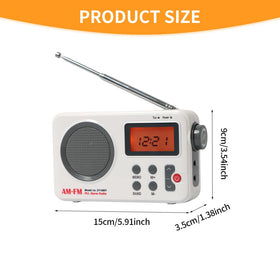 EMVANV portable shower speaker with AM/FM radio and RDS for precise tuning.