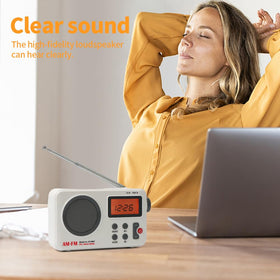 EMVANV high-fidelity sound delivers crisp audio in bathroom and outdoors.