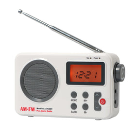 EMVANV portable shower speaker with LCD display for easy station and time viewing.