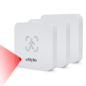 eMylo front view of presence sensor showing compact housing and LED indicator benefit quick installation