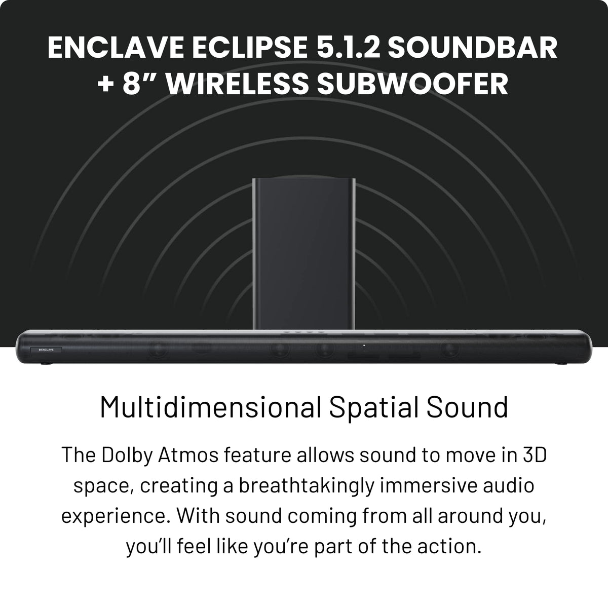 Eclipse 5-1-2 Dolby Atmos setup highlighting wide soundstage and height channels.