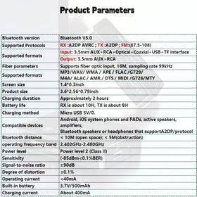 Endvler M6 aptx-ll label indicating low-latency audio support.