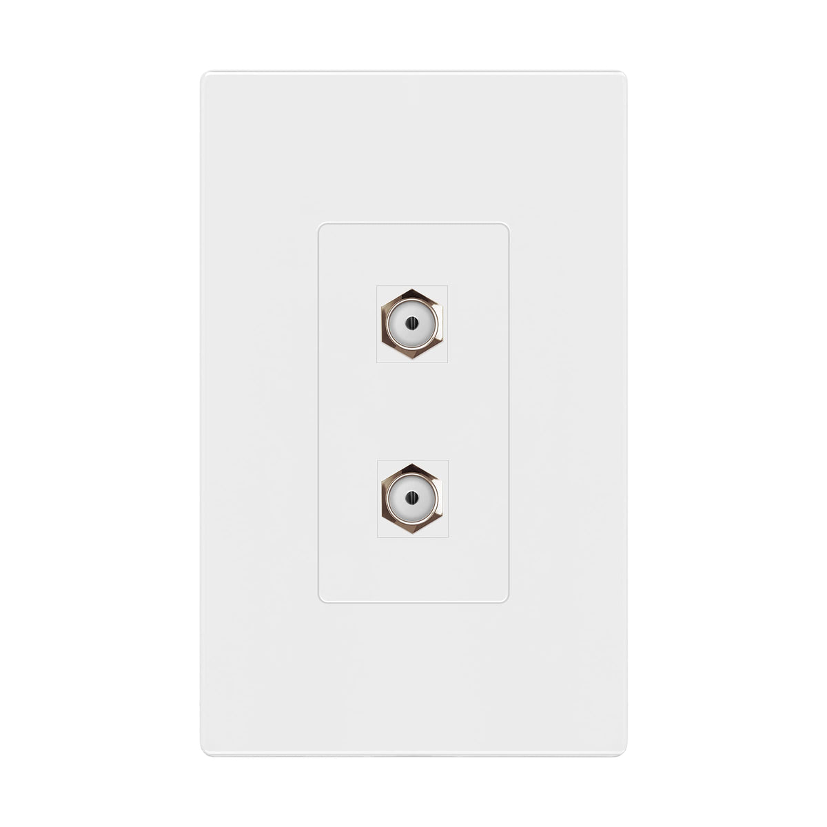ENERLITES 2-Port Screwless Wall Plate front view for a clean, professional setup.