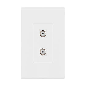 ENERLITES 2-Port Screwless Wall Plate front view for a clean, professional setup.