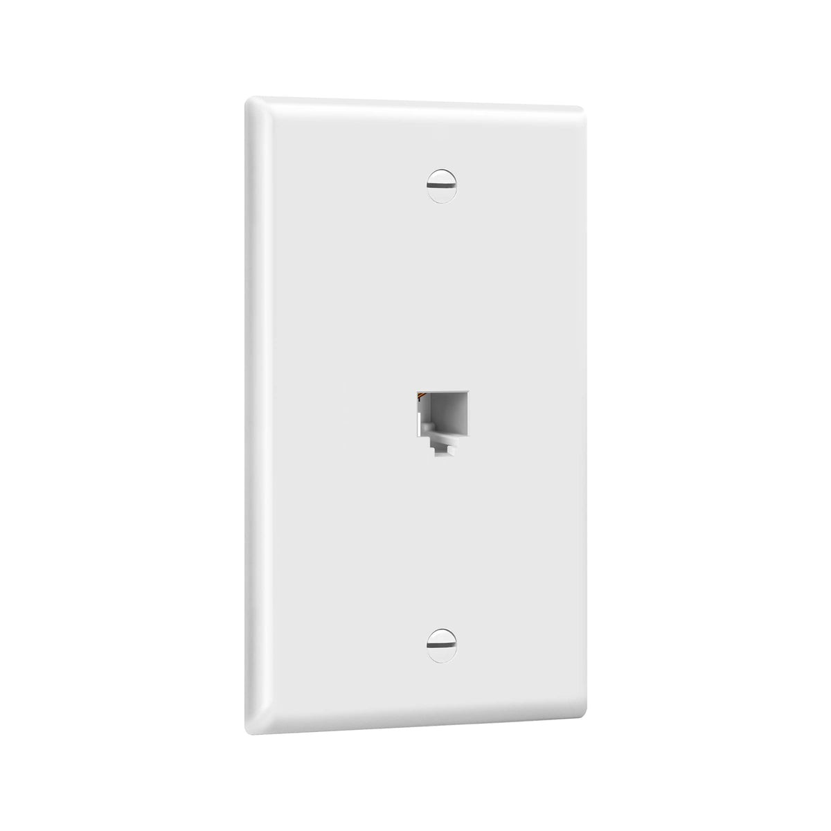 ENERLITES close-up of RJ11 6P4C modular opening showing reliable contact fit