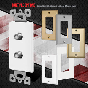 ENERLITES installed in decorator wall plate demonstrating clean cable organization and neat install