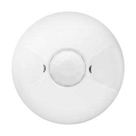 ENERLITES MPC-50V-STICKER ceiling sensor with 360-degree PIR detection for light control.