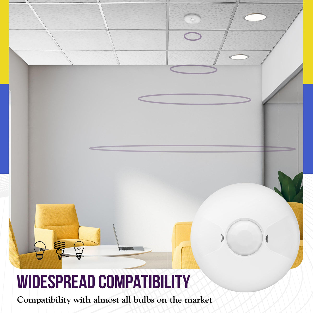 ENERLITES MPC-50V-STICKER compatible with LED, CFL, and incandescent bulbs.