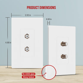 ENERLITES SI8872FNK2-W wall plate installed in an office for organized connectivity.