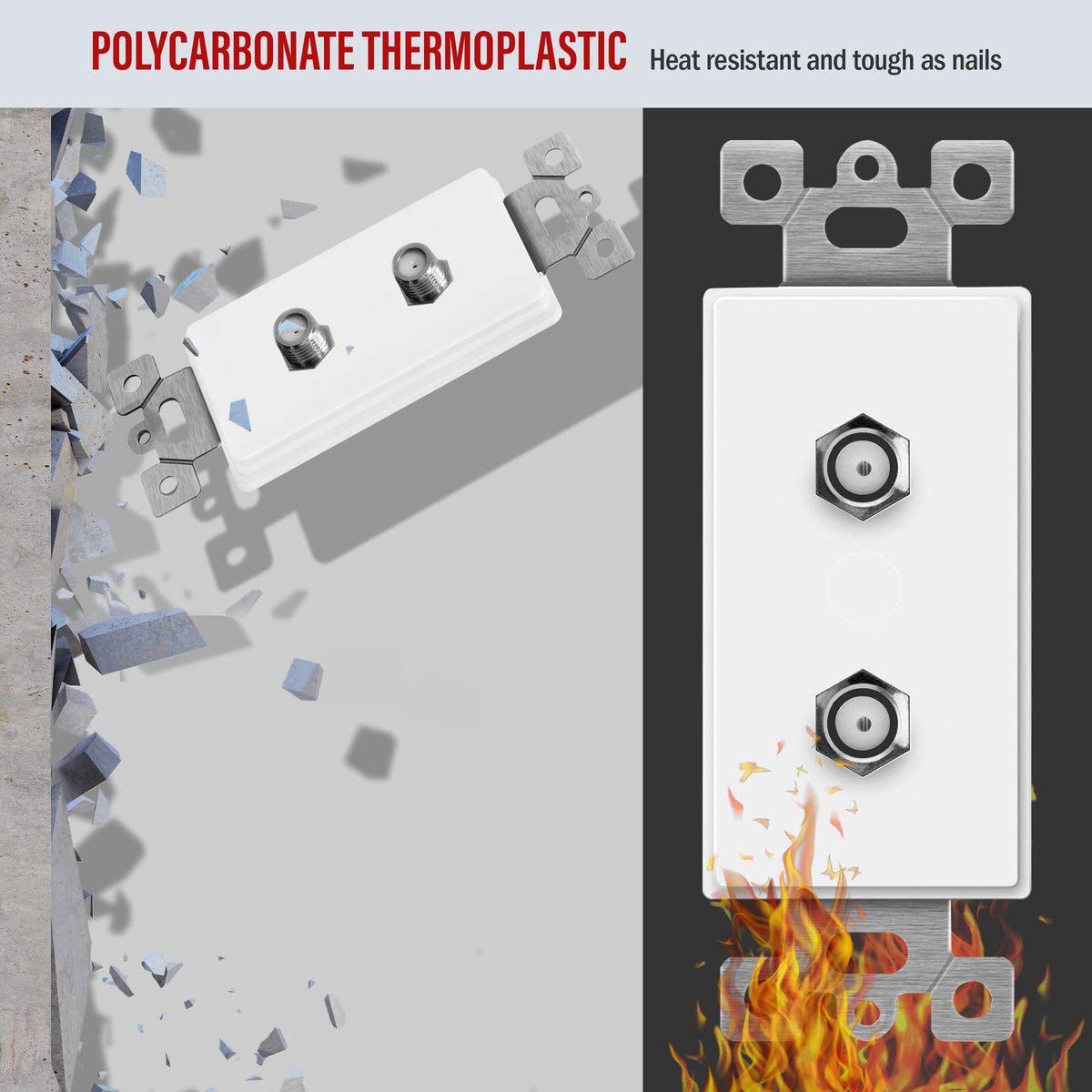 ENERLITES material close-up highlighting polycarbonate durability and impact resistance