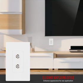 ENERLITES universal keystone port supports multiple AV devices with easy substitution.