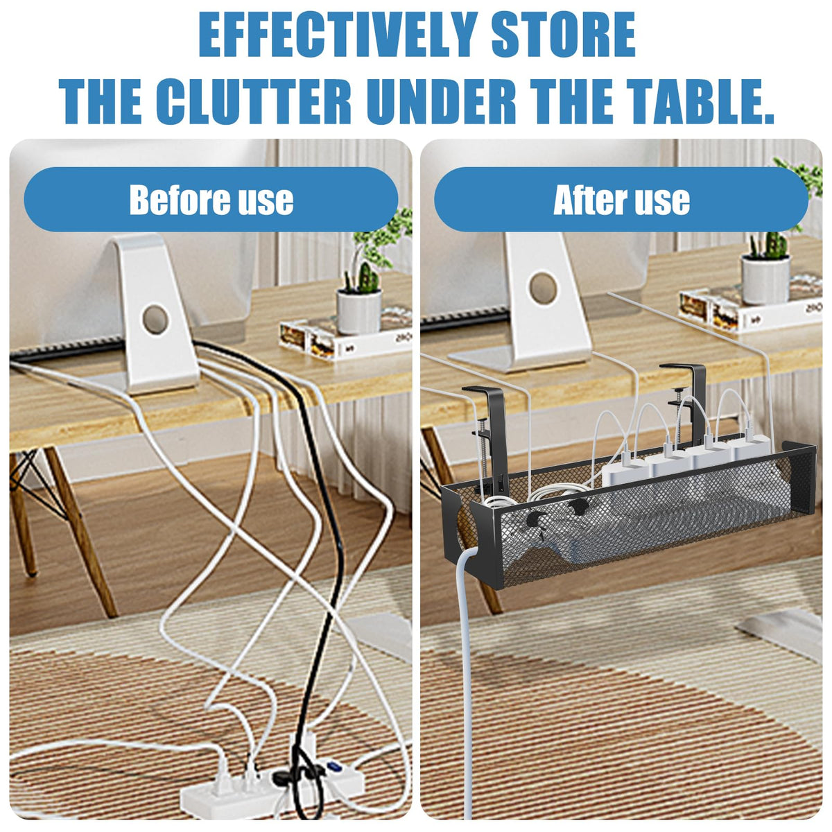 ENGYNC clip-ties-pads help organize cables around multiple devices smoothly