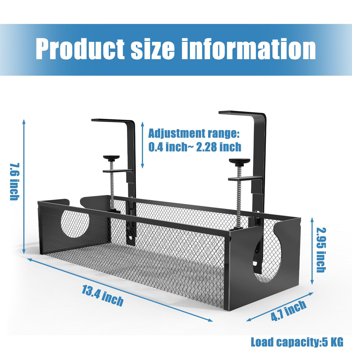 ENGYNC steel constructed tray with powder coating for durable wire management