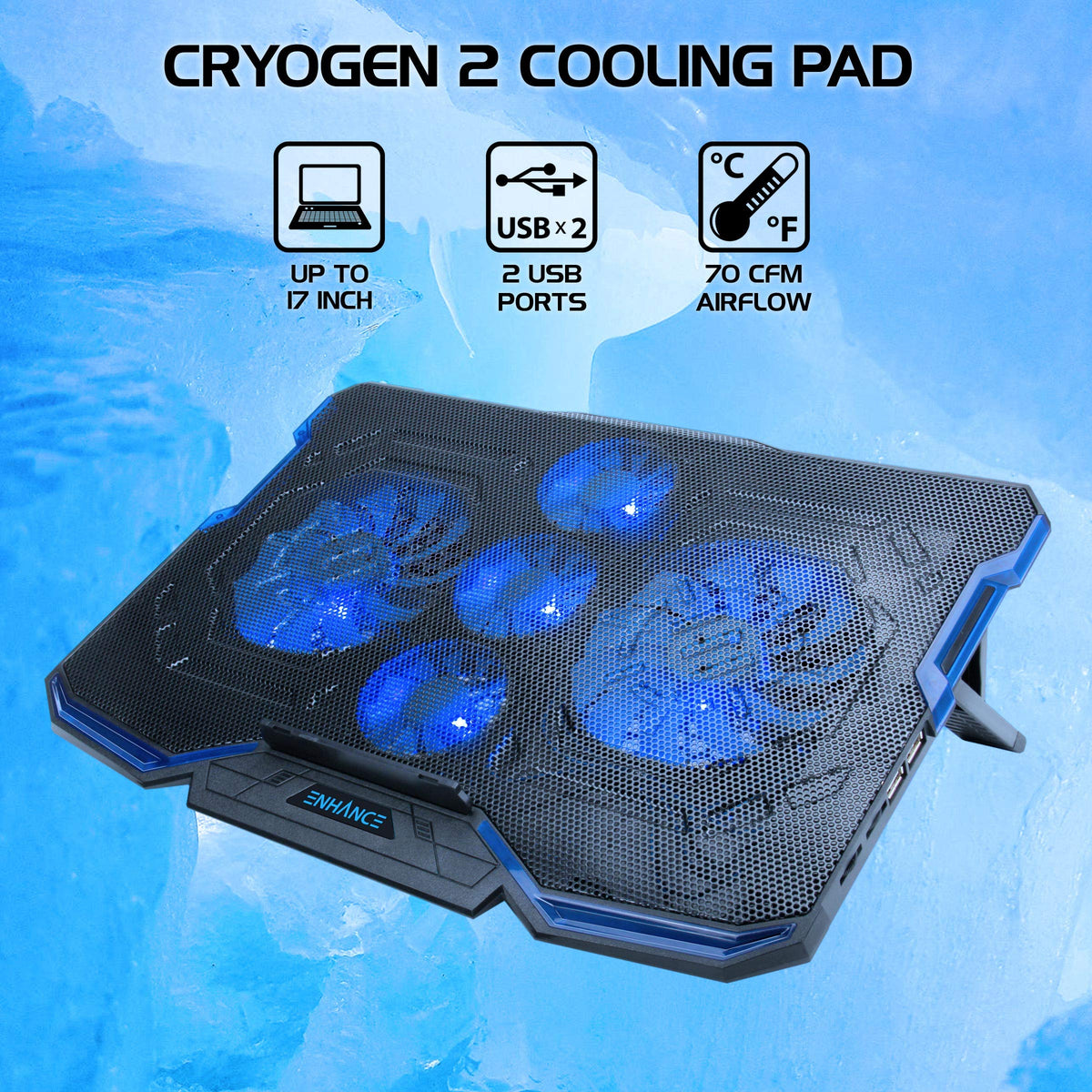 ENHANCE Cryogen top vent layout displaying fan placement for even airflow