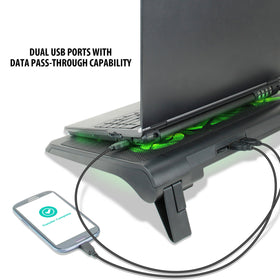 ENHANCE 17-inch laptop on pad to show fit and size comparison benefit