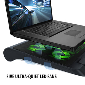 ENHANCE illuminated LED fans spinning to boost airflow and cooling performance