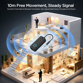Enhanlife Ultrbeka-BR03 TX/RX modes enable wireless or wired-to-wireless use.
