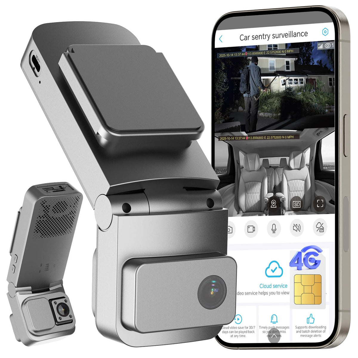 enjf-eocy dashcam front 155° view for broad road coverage and driving safety