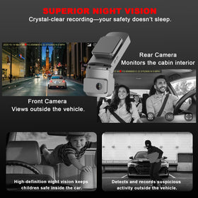 enjf-eocy dashcam night vision delivers clearer video in low light