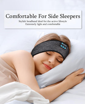 Enjoying worn by side-sleeper demonstrating no ear pressure and better rest